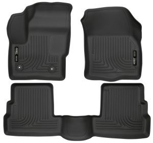 Lincoln MKC Floor Liners - Front + Rear - Husky Liners - WeatherBeater - Black - 2015